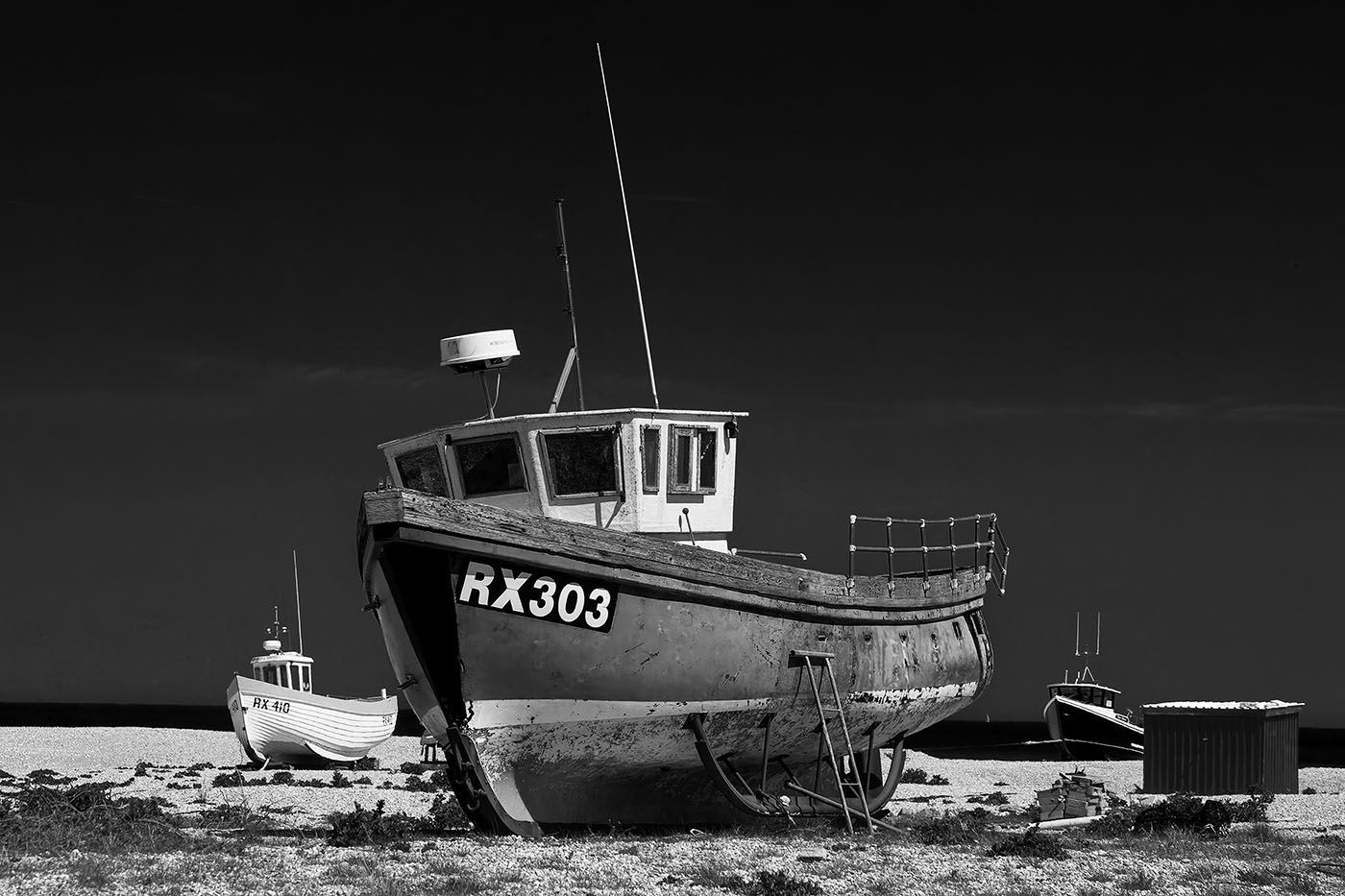 Fishing Boats On Dungeness Beach, Kent.